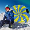 Snow Tube Inflatable Snow Sled for Kids Adults Hard Bottom Sled with Handles