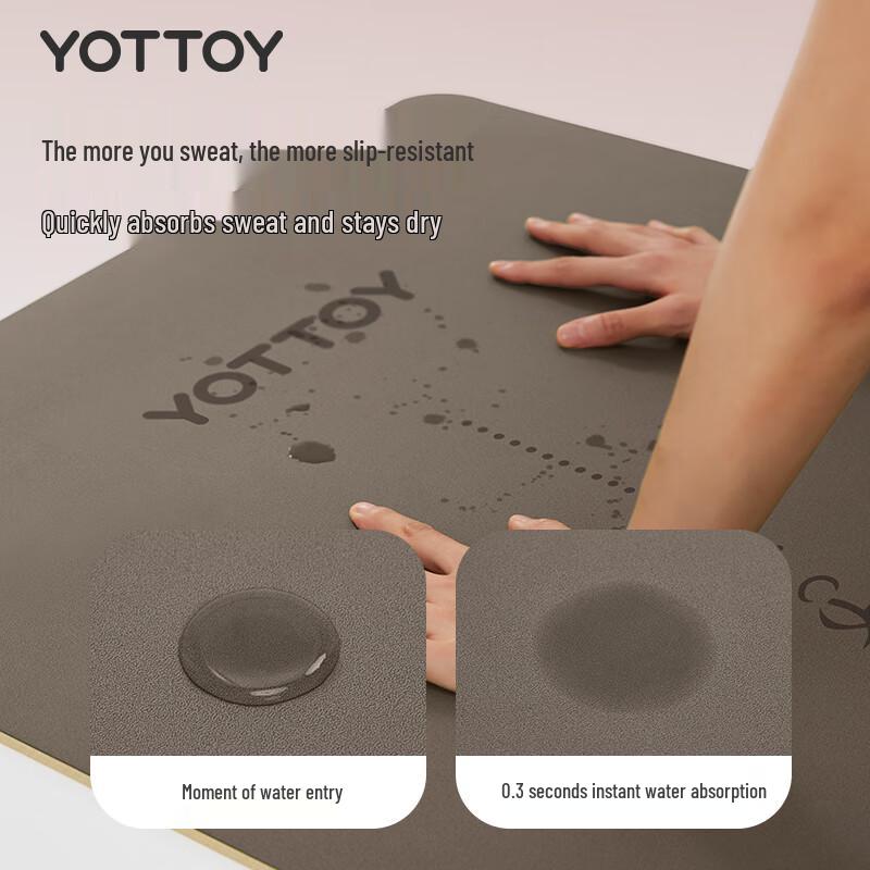 YOTTOY Natural Rubber & Coconut Fiber Professional Yoga Mat