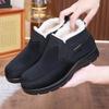 Old Beijing Winter Men's Cloth Shoes Wool Warm Cotton Shoes Velvet Warm One Pedal In the Elderly Large Size Cotton Boots
