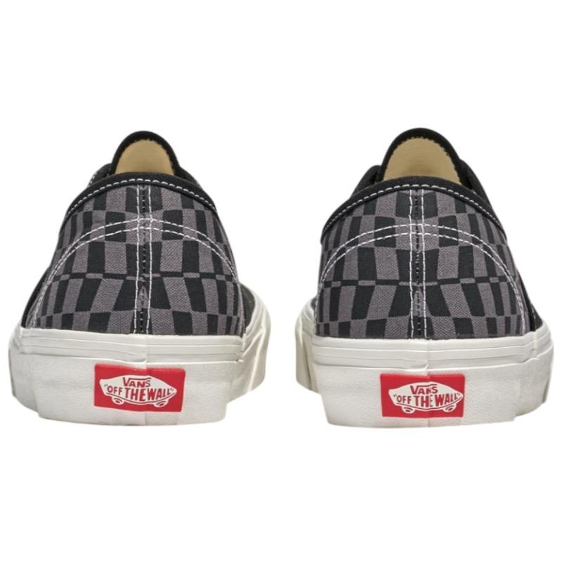Vans Authentic Mens Low Top Canvas Shoes Black Gray VN000D7YBLK