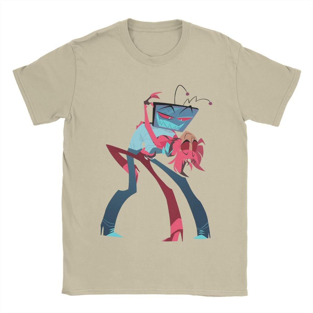 Повседневная футболка Vox Alastor Dance Hazbined Hoteled для мужчин, с круглым вырезом, из чистого хлопка, футболка с коротким рукавом, летняя одежда