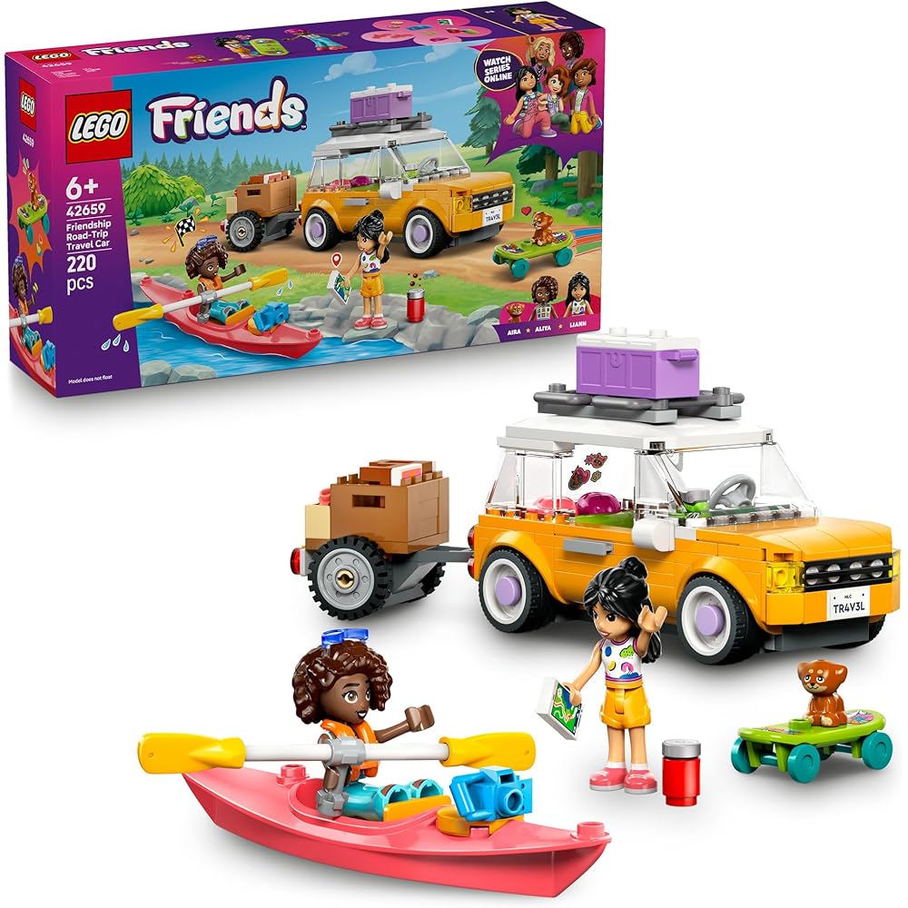 LEGO Friends Road Trip Toy Set 6-9 Years Old Building Blocks Vehicle Playset