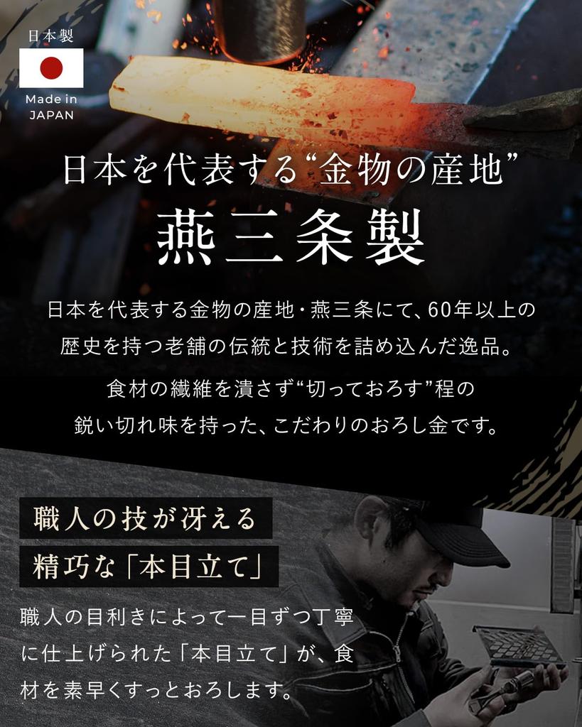 TOGI Made in Tsubame Sanjo Редька Нержавеющая сталь Hook Master Craftsmanship Терка, Япония, [Отличная терка] Терка, Тип,