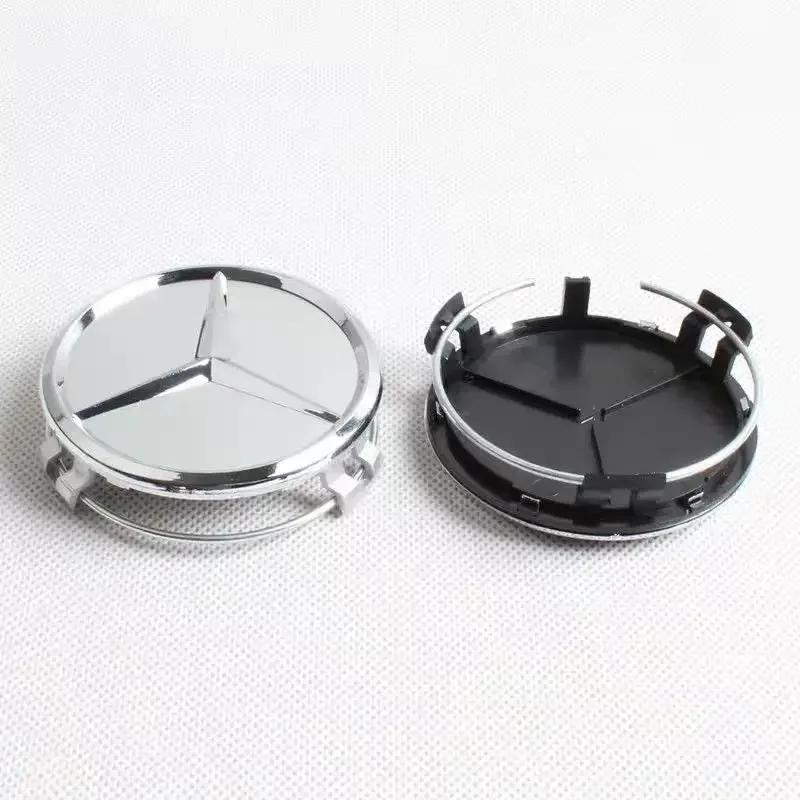 4PCS 75MM Car Wheel Center Hub Caps Tire Rim Covers Auto Accessories For Mercedes Benz CLA A180 W108 AMG CLK W201 W212 W213 W220