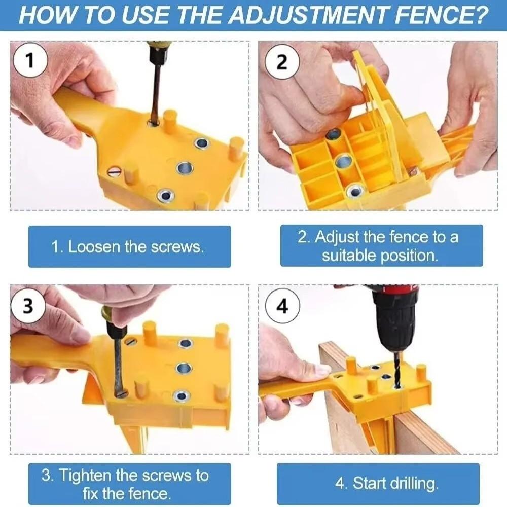 Набор сверл для косого сверления 6/8/10 мм Ручной инструмент Профессиональный столярный дюбельный кондуктор для сверления