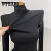 Women Winter Turtleneck Sweater Fashion Slim Pullover Knitted Jumper Long Sleeve White Black High Neck Sweaters Women Fall Basic Top Clothes