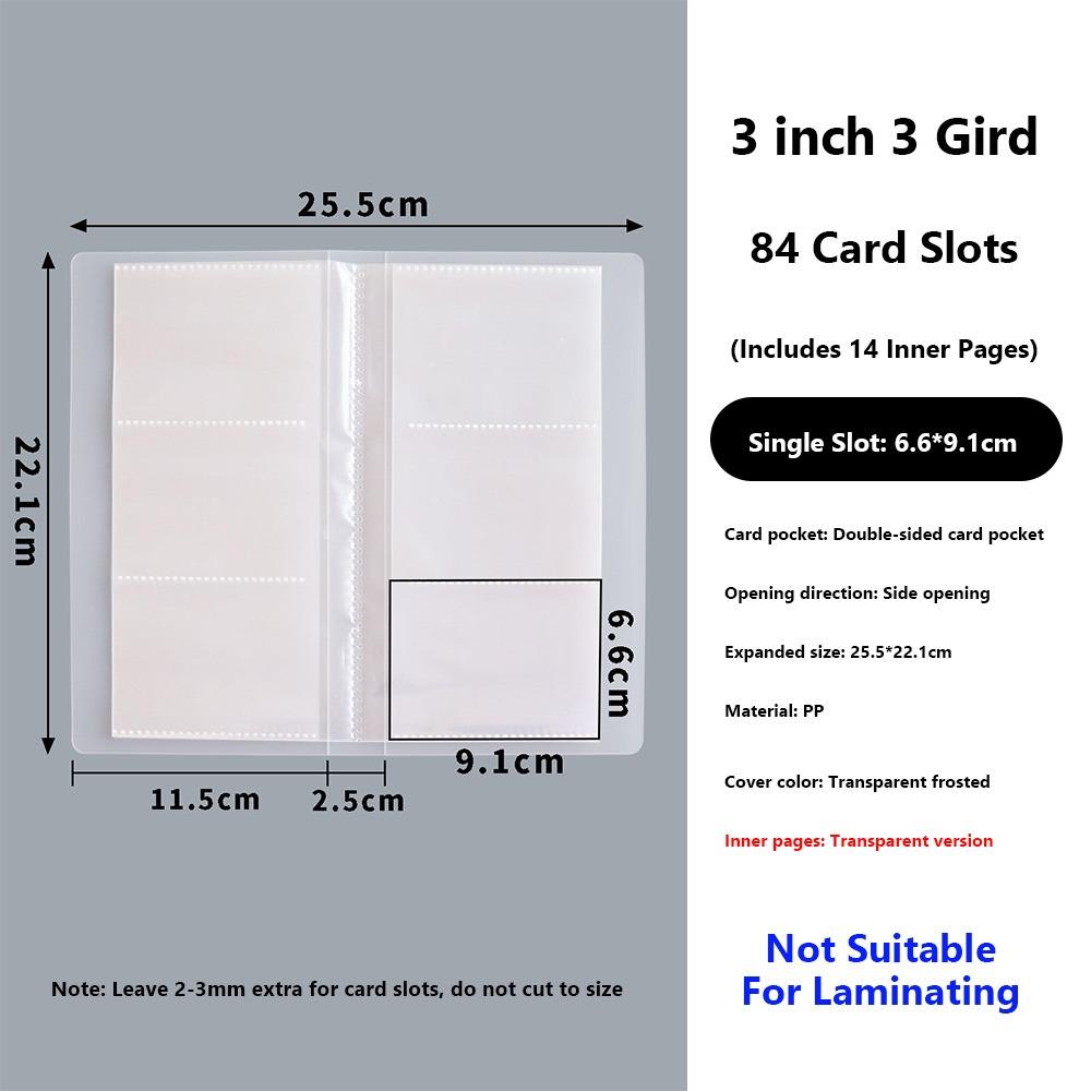 PVC Photocards Holder Transparent Bill Storage Booklet Simple Photo Album