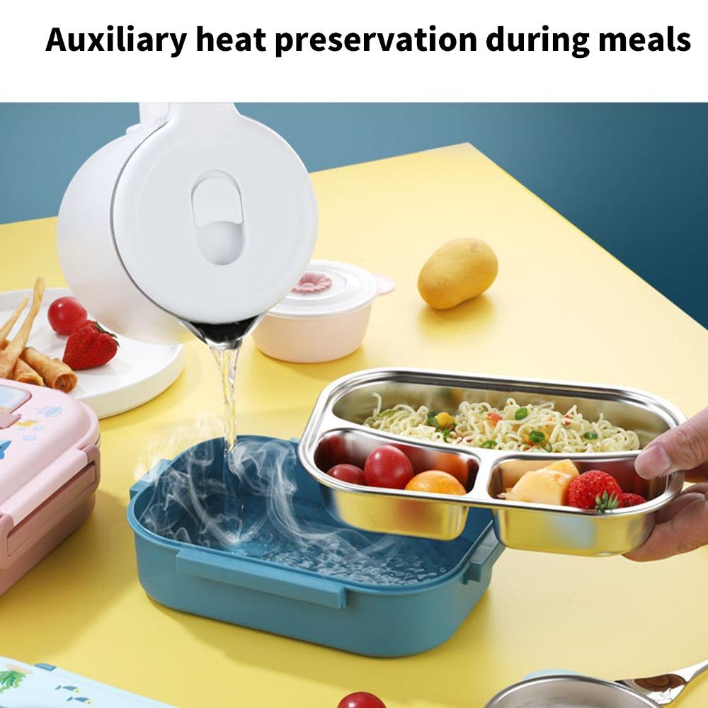 3 Compartment Leakproof Lunch Box With Soup Bowl Food Storage Container For Office