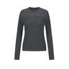 JZ ANNACAU Women's Semi-High Neck Iridescent Wool Blend Knit Sweater with Cutout