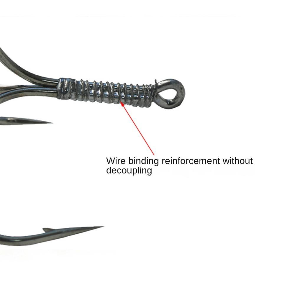 5pcs Fishing Tackle fishing Triple anchor hook Lure High Carbon Steel Hook new Barbed Hooks  Sports