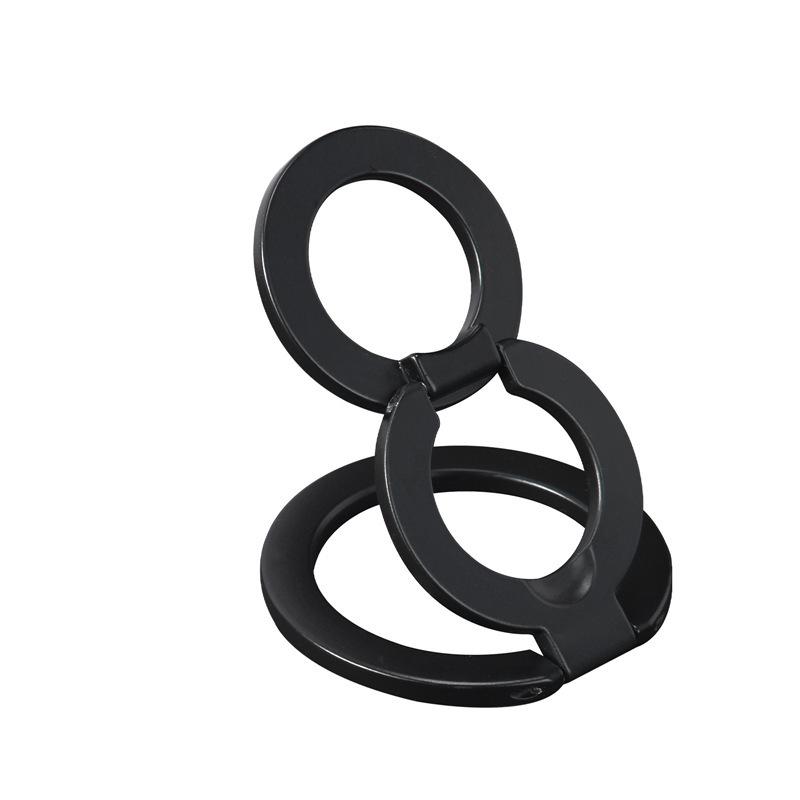 Universal Double-Sided Magnetic Phone Holder Ring - Foldable Desktop Stand for Streaming & Gym Use