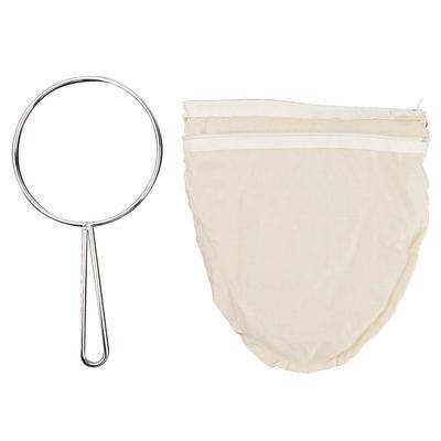 Фильтр-ситечко для кофе и чая из хлопка многоразового использования с ручкой