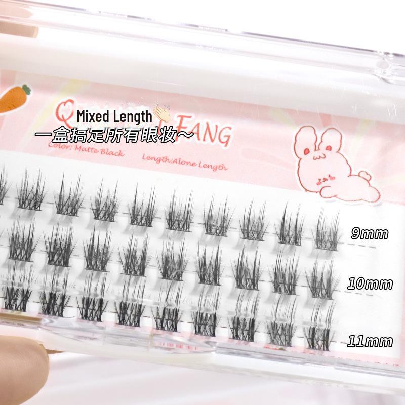 Feather Fan Style False Eyelashes - Lazy Series: Natural, Easy To Apply, Perfect for Novice Thai Makeup.