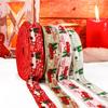 DIY Ribbon Excellent Festive Safe Christmas DIY Ribbon Xmas Tree Shiny Printed Decoration Ribbon Decoration Ribbon for Home