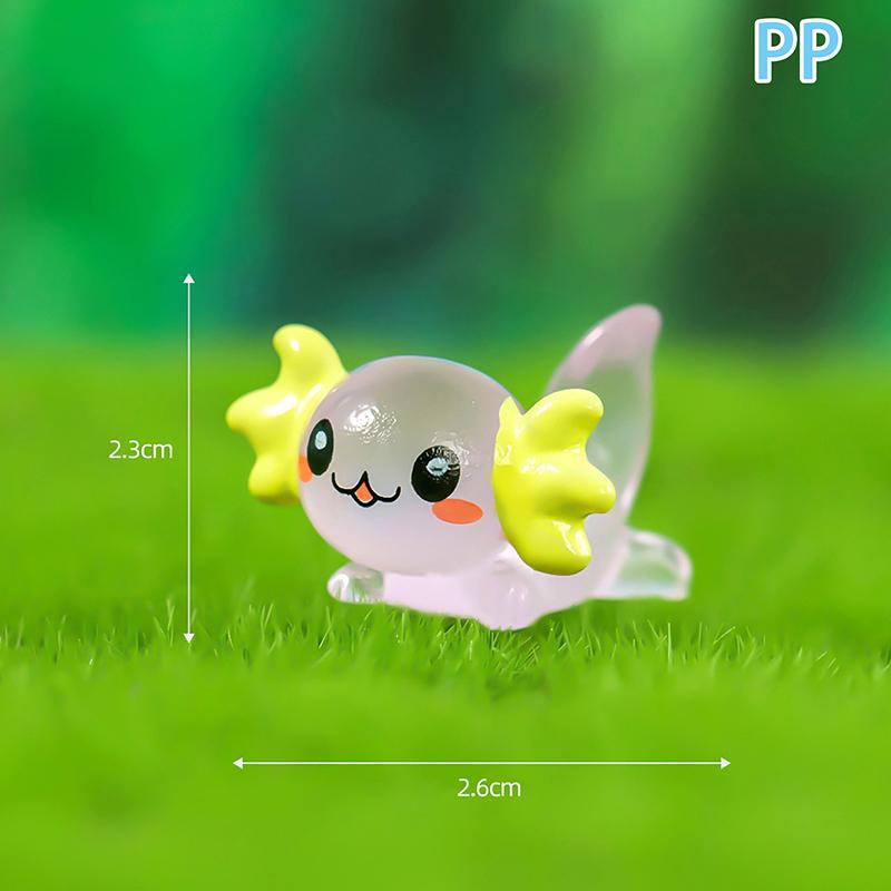 Luminous Hexagonal Dragon Ornament Mini Color Cartoon Doll Micro Landscape Decoration Miniature Toy Decorative Figurines