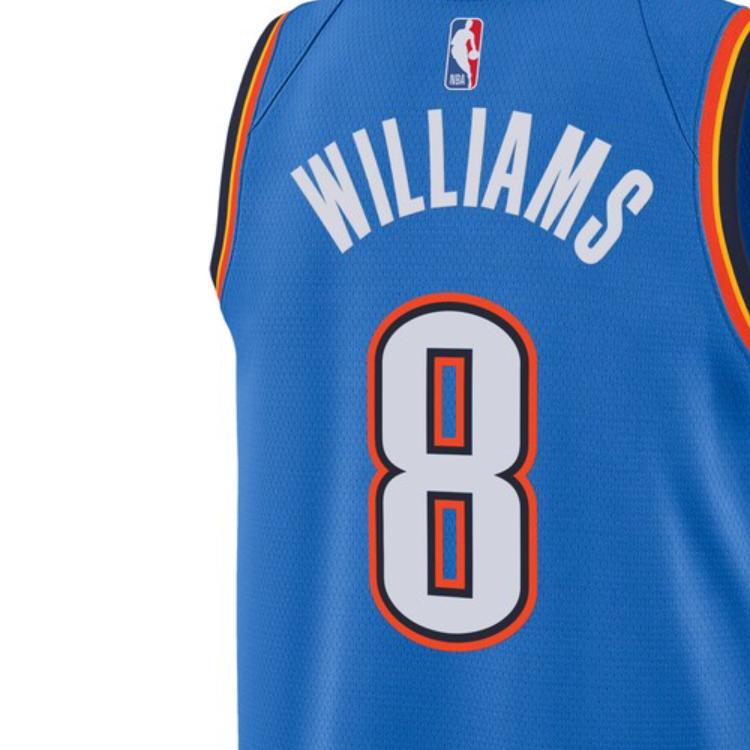 Nike Баскетбольная майка Oklahoma Swingman Джален Уильямс Удобная Мягкая Дышащая Без Рукавов Унисекс Синяя DN2147-403