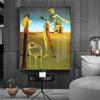 Salvador Dali Surrealism Rose Lady Painting Canvas Print Wall Art Poster Imaginative Picture for Living Room Home Decor Cuadros