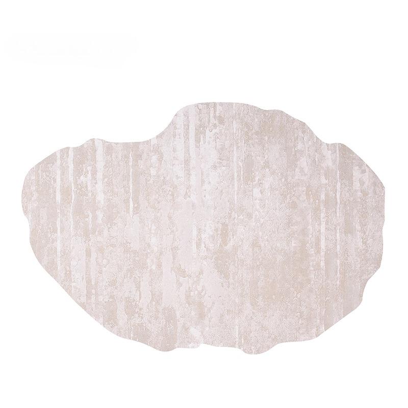 Cream Style Carpets for Living Room Light Luxury Bedroom Decor Carpet Fluffy Soft Irregular Shape Rug Home Thick Plush Floor Mat