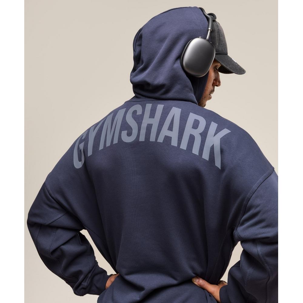 Gymshark Толстовка с капюшоном Power Heavy Blue A2c9h Uctn