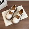 С юбкой круглая голова японские jk маленькие кожаные туфли женские осень 2025 новые на толстой подошве Мэри Джейн французские ретро одинарные туфли