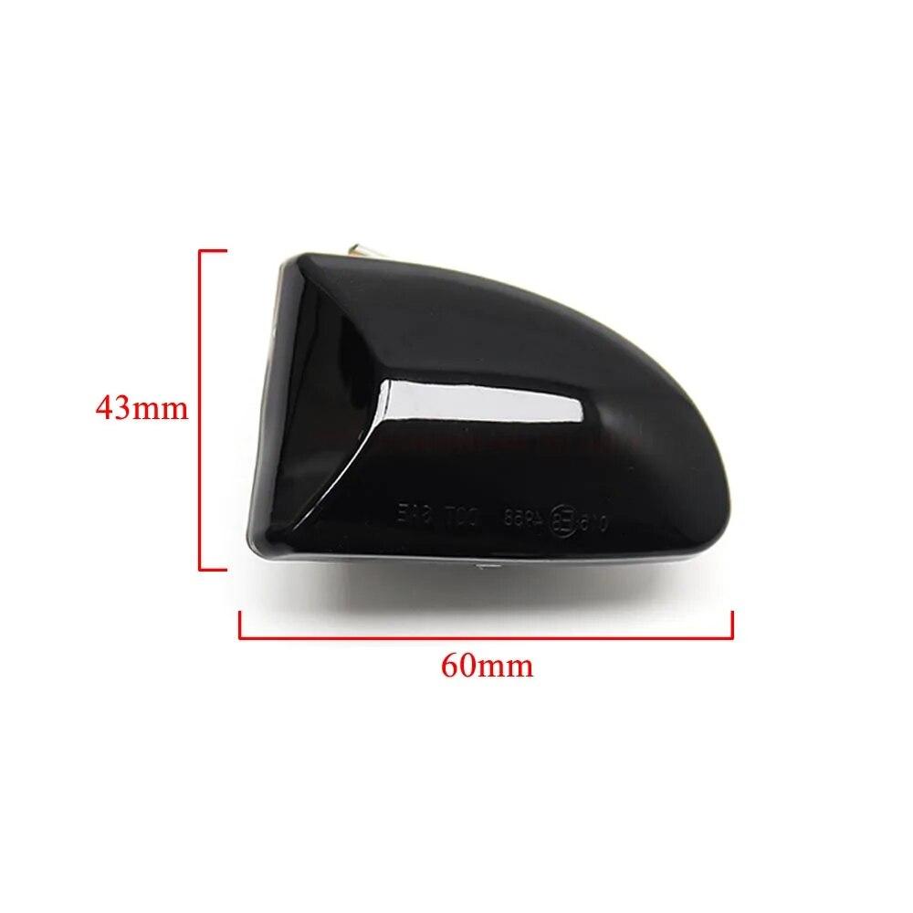 2 шт. дымчатые линзы, янтарный светодиодный динамический боковой габаритный фонарь, указатели поворота для Smart Fortwo 451 MK1 и MKII 2007-2015