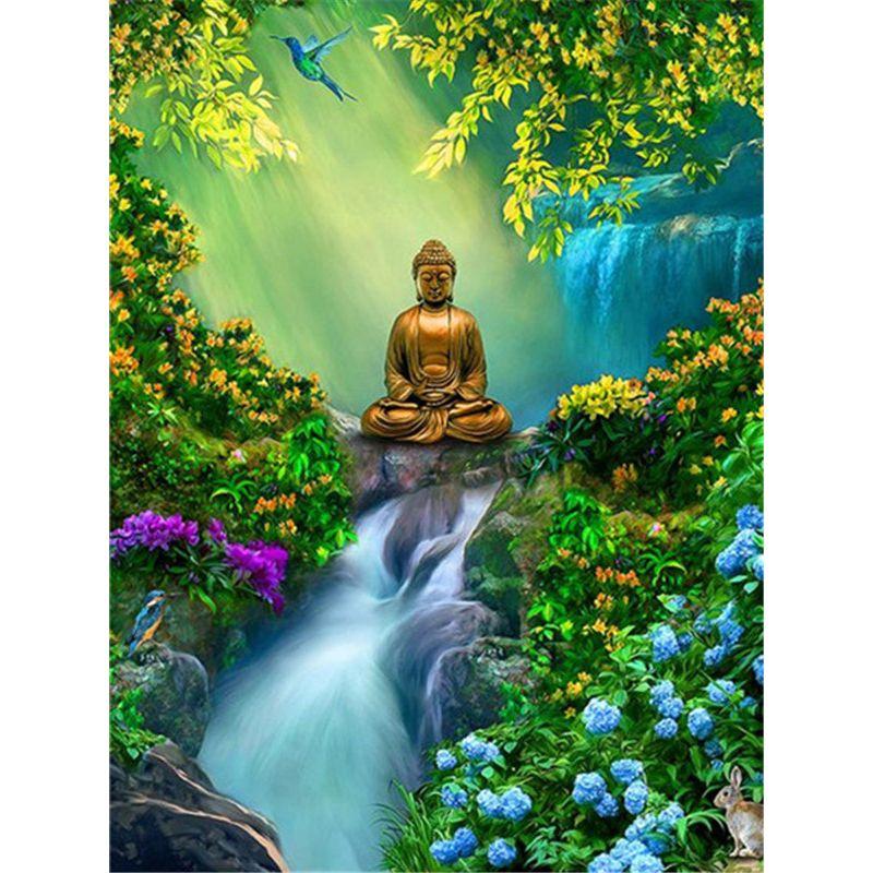 Diamond Painting Kit Buddha Rhinestones 5D DIY Diamond Embroidery Craft Cross Stitch Religion Mosaic Handmade Gift Home Decor