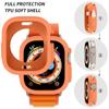 Полый силиконовый чехол, защитная пленка для экрана, защитная рамка для умных часов Apple Watch Ultra 49 мм