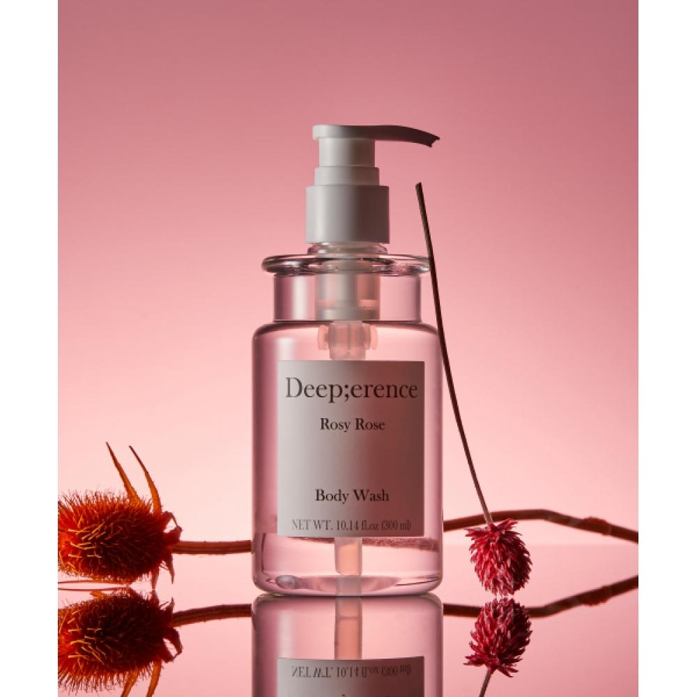 Deeperence Perfume De Body Wash Rosy Rose 300ml + Perfume Marble Hand Cream Original  Random Gift 