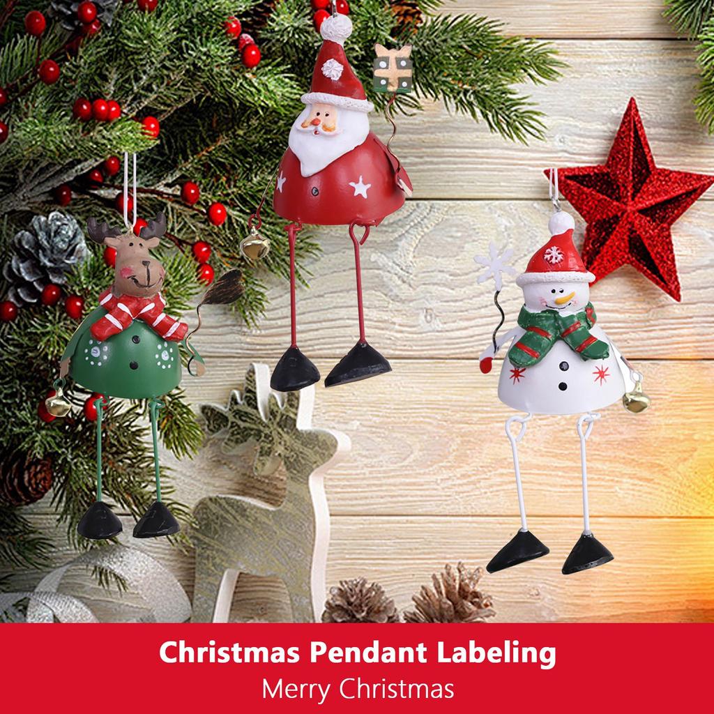 Железные рождественские подвески Санта-Клаус Снеговик Металлические подвески Реквизит Украшения для рождественской елки Украшения