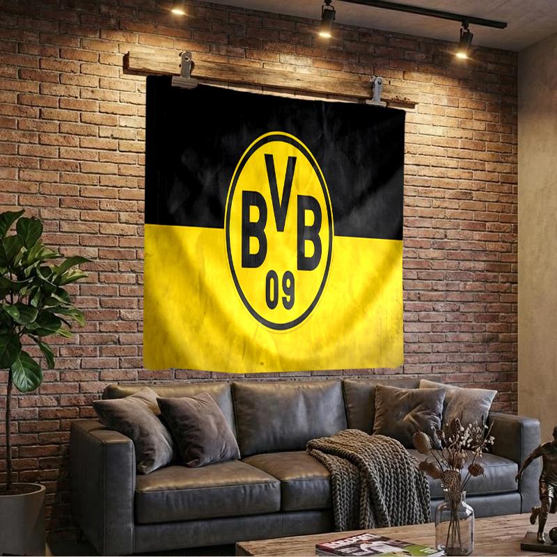 1PC Bvb 09 Football Team Tapestry, Unique Design Tapestry, Wall Decor for Bedroom,Livingroom, Playroom,Heartwarming Fan Holiday Gifts