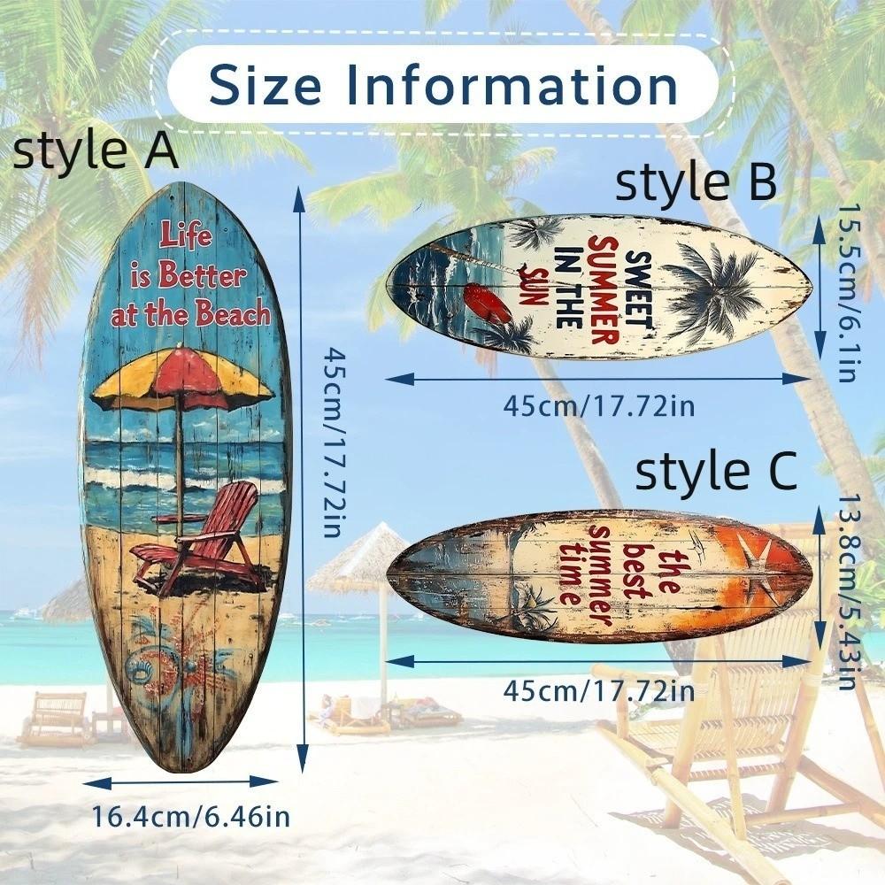 Summer Surfboard Wall Hanging Colorful Beach Decor Wall Art  Home Bedroom Decor