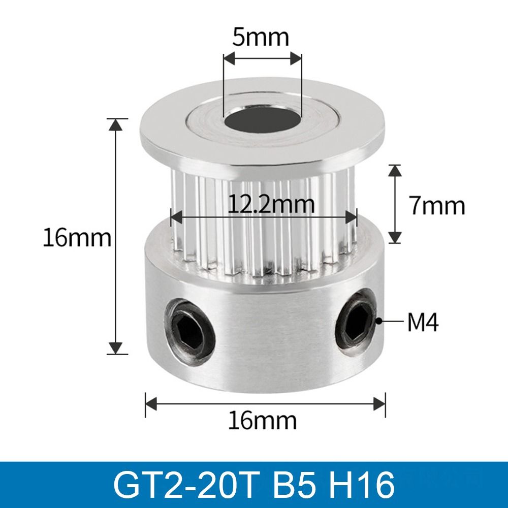 16 20 36 40 60 Teeth GT2 Pulley Belt Width 6mm Synchronous Wheel Durable 2GT Pulley 3D Printer