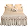 Кружевные комплекты простыней, домашние милые простыни королевского/королевского размера, покрывало, хлопковая теплая подушка, юбка-кровать, 1/3 шт., простыни
