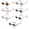 Retro Diamond-Shaped Women's Sunglasses Metal Hip Hop Vintage Shades Narrow Small Eyewear for Women & Men