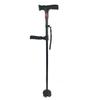 Double Handle Cane with Alarm LED Light Adjustable Crutch Elderly Walking Stick for Outdoor Color