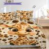 Giraffe Pattern Bedding Quilt Set Quilt Cover Pillowcase Home Decoration Birthday Gift (1 * duvet cover + 2 * pillowcase, without core)