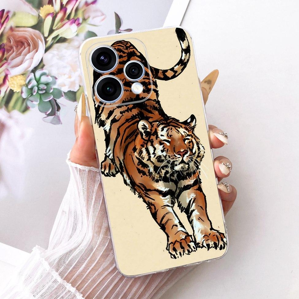 For Oppo Reno 15 5G Case Cover Transparent Fashion Butterfly Cute Cat Cool Painted Soft Bumper For Oppo Reno 15 CPH2825 Casing