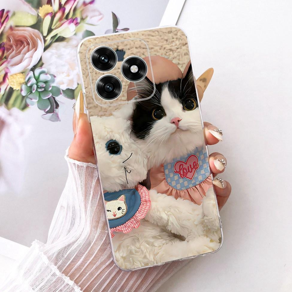 Case For Honor X5C Plus Cover Transparent Luxury Cute Cat Fashion Butterfly Cool Painted Casing For Honor X5cPlus
