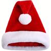 Christmas Hat, Santa Hat, Pack of 2, Red Christmas Party Hat, Christmas Hat, Plush, Thick Santa Hat for Children and Adults