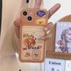 Чехол Cute Cheese Toast Apple 13, подходит для iPhone 11, 12 Pro Max и iPhone 14, с гнездом для карт и женским дизайном.