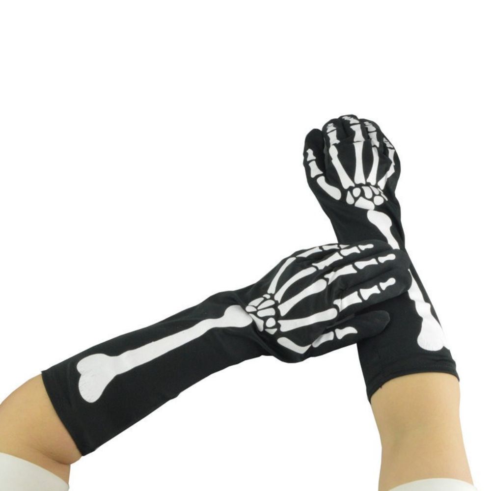 Props Cosplay Accessories White Skeleton Gloves Women Men Gloves Ghost Bone Mittens Halloween Party