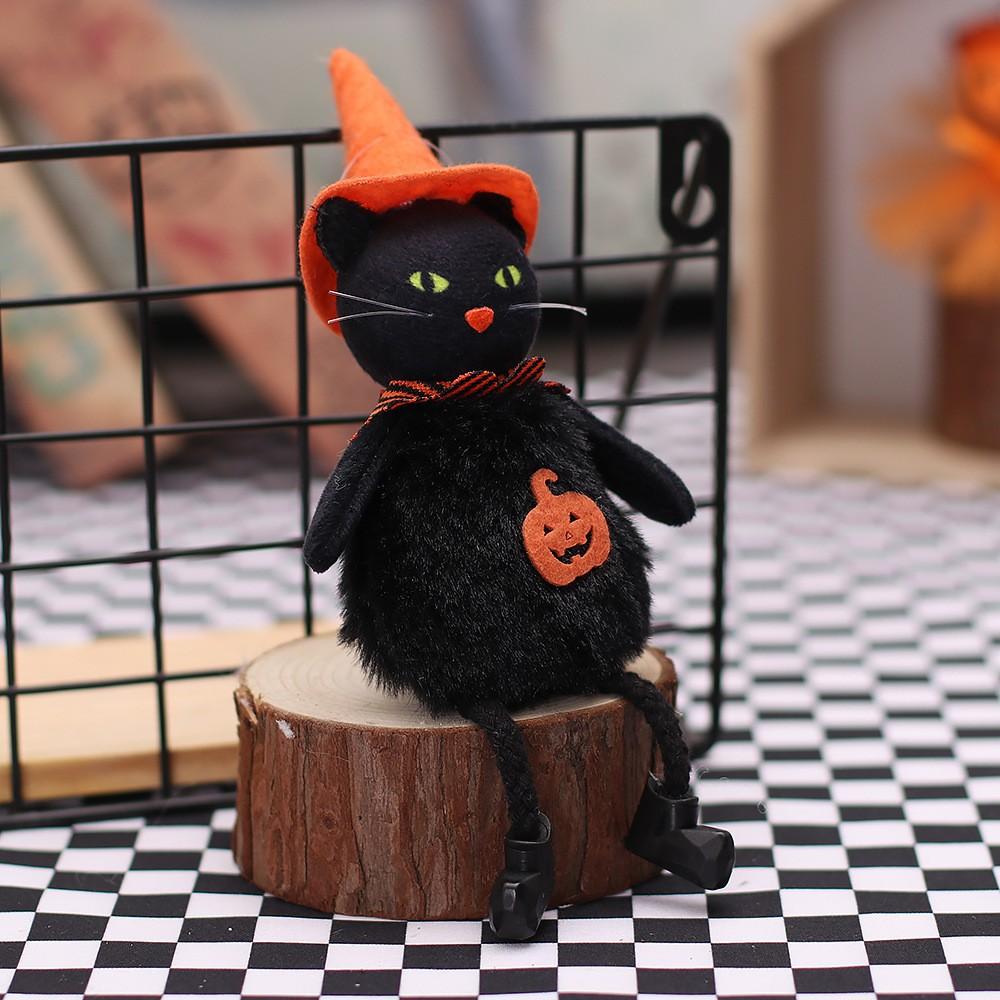 Halloween Decorations Plush Pumpkin Witch Doll Small Pendant Holiday Party Scene Atmosphere Decoration Props