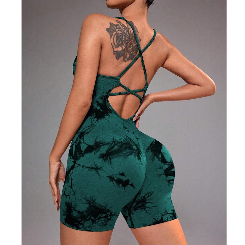 Women's Tight Fitting Peach Hip Lifting One-Piece Yoga Suit, Fitness Shaping One-Piece Suit