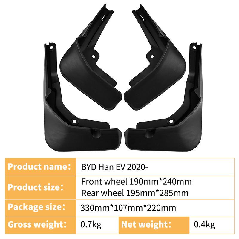 MudFlaps For BYD HAN EV 2024 Mudguards Mud Flaps Splash Guards Front Rear Wheels Fender Car Accessories
