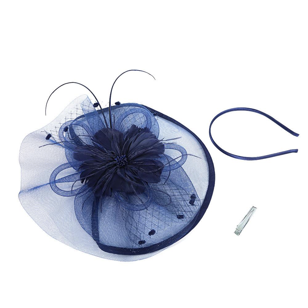Bridal Headgear Retro Mesh Top Hat Feather Hair Accessories Hairpin Top Hat Headband Exaggerated