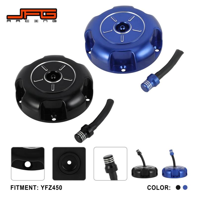 ATV CNC Gas Cap Fuel Petrol Tank Cover ATV Aluminium accessories For Yamaha YFZ450 YFZ 450 parts