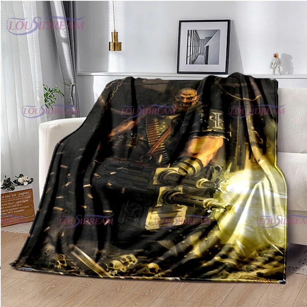 W-Warhammer Game Gamer Мягкое плюшевое одеяло, фланелевое одеяло для гостиной, спальни, кровати, дивана, пикника, офисного игрового одеяла