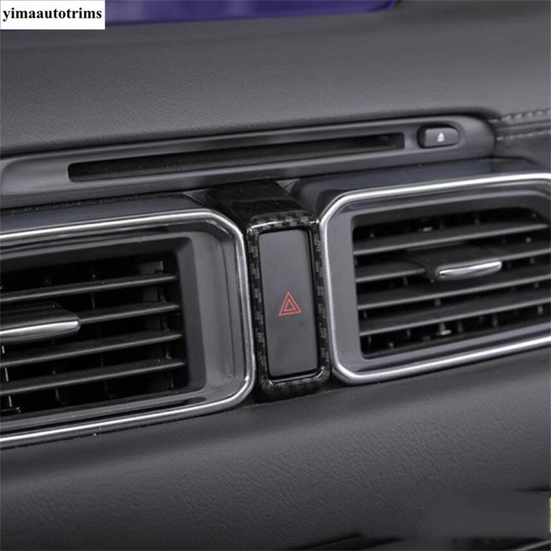 Car Dashboard Warning Light Lamp Alert Push Button Switch Frame Sticker Cover Trim Accessories For Mazda CX5 CX-5 2017 - 2024 KF