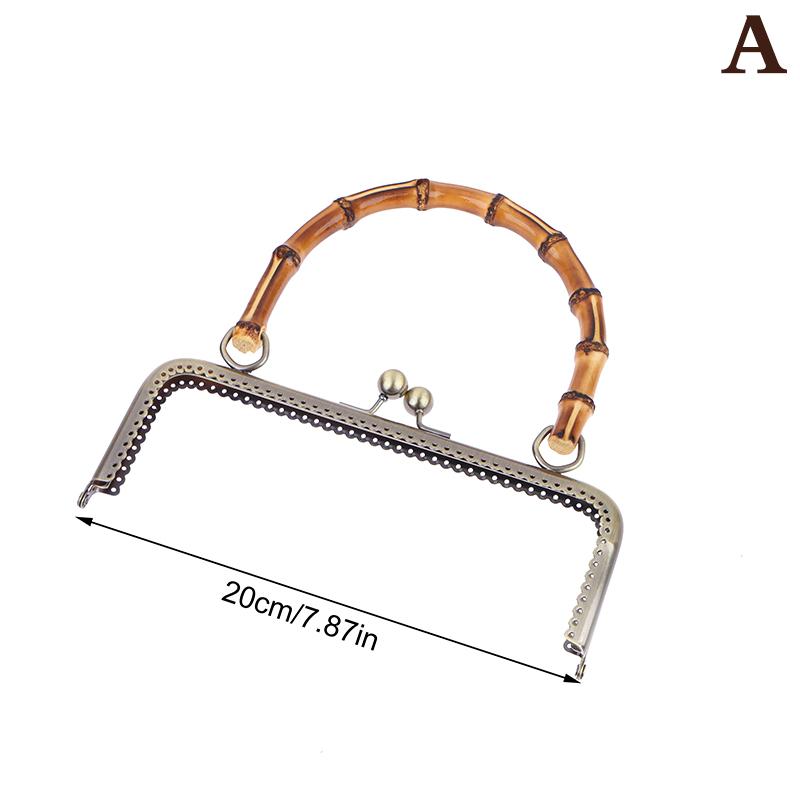 1 шт., винтажный металлический кошелек, рамка, застежка-поцелуй, замок с бамбуковой ручкой, ювелирные застежки, швейные застежки, принадлежности для изготовления кошелька