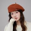 Wool Beret Children's Temperament Versatile Big Head Circumference Show Face Small Warm Painter Newsboy Hat